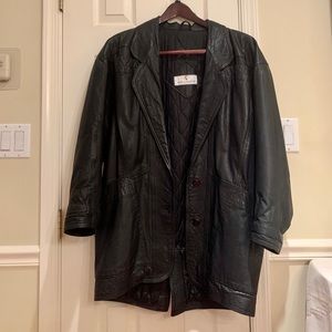 MARIO PIERGUIDI Vintage Genuine Leather Jacket